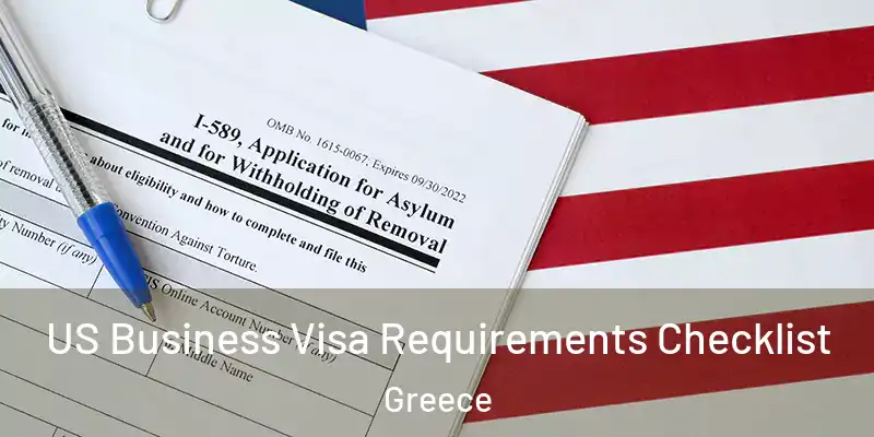  US Business Visa Requirements Checklist Greece